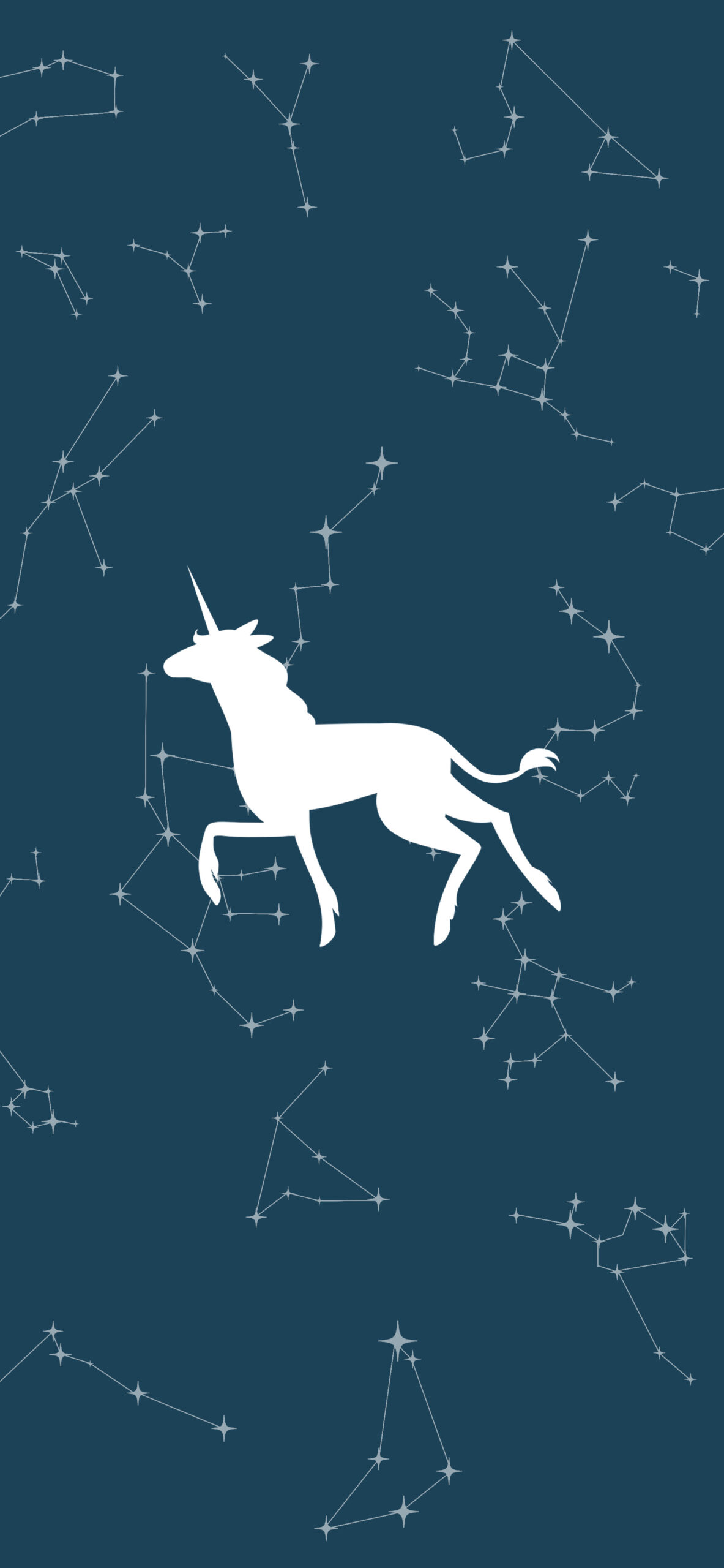 starry sky minimalist unicorn wallpaper 2