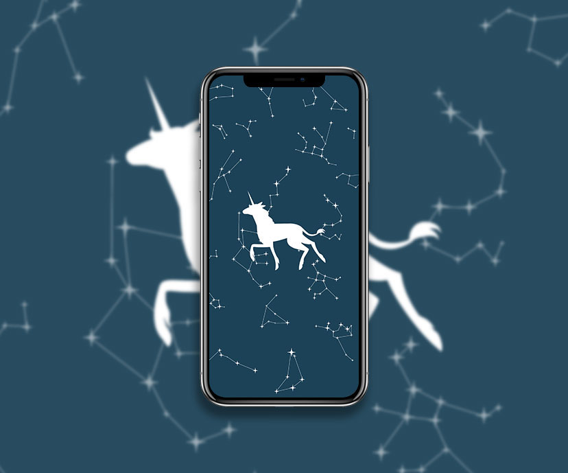 starry sky minimalist unicorn wallpapers collection