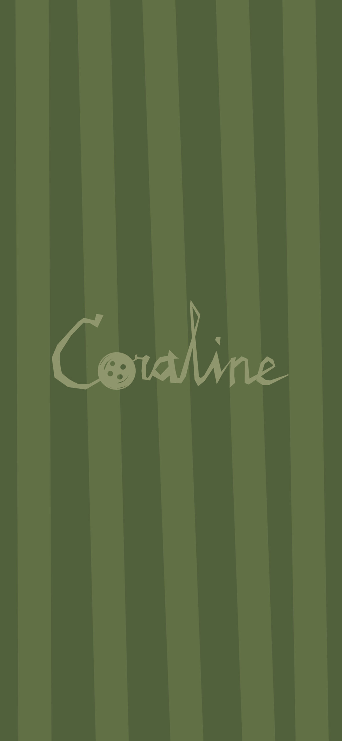 coraline logo green wallpaper 2