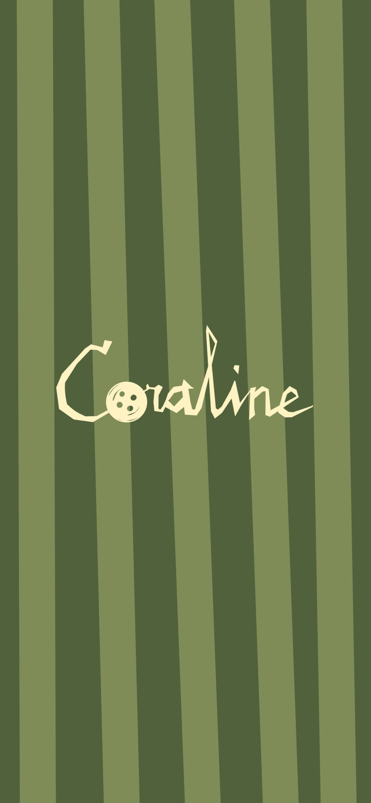 coraline logo green wallpaper