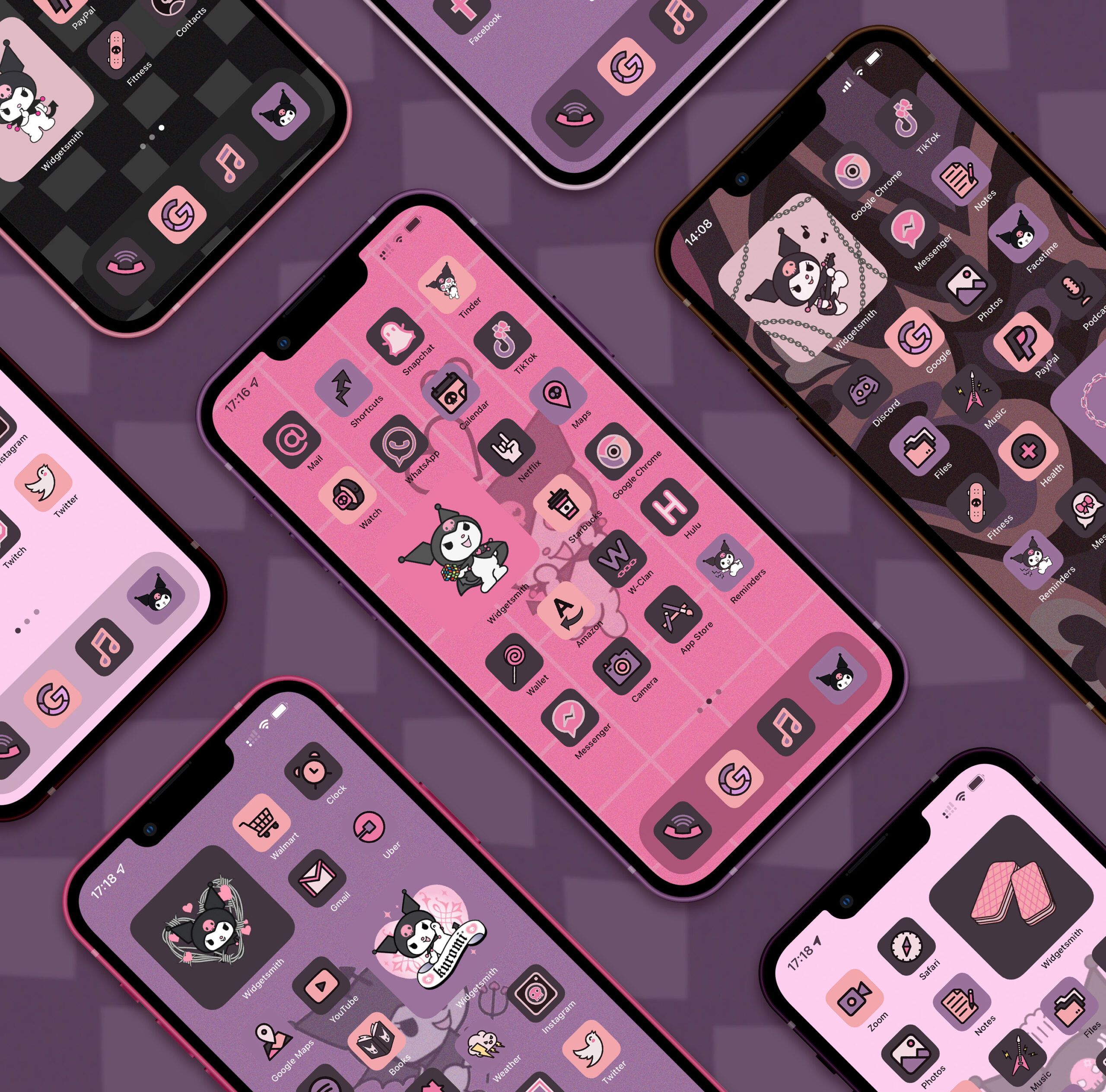 kuromi app icons pack preview 1