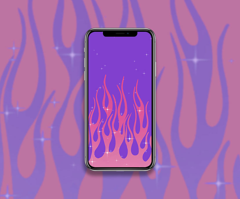 pink and purple flame wallpapers collection
