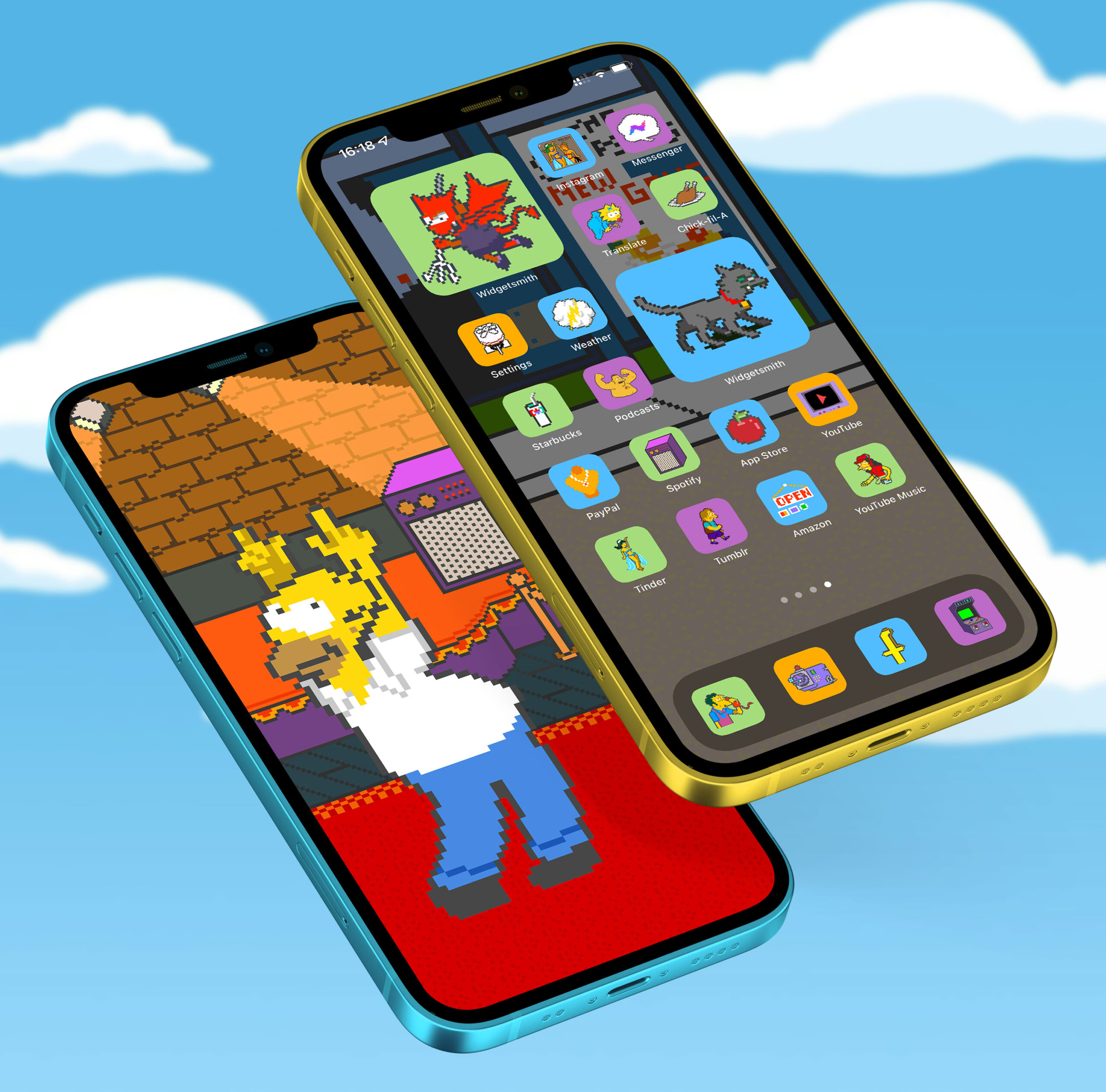 the simpsons arcade game app icons pack preview 1