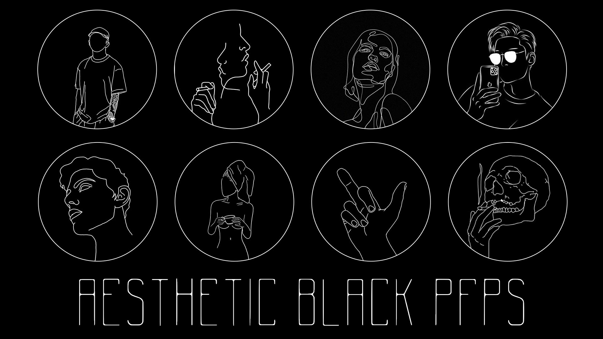 aesthetic black pfps
