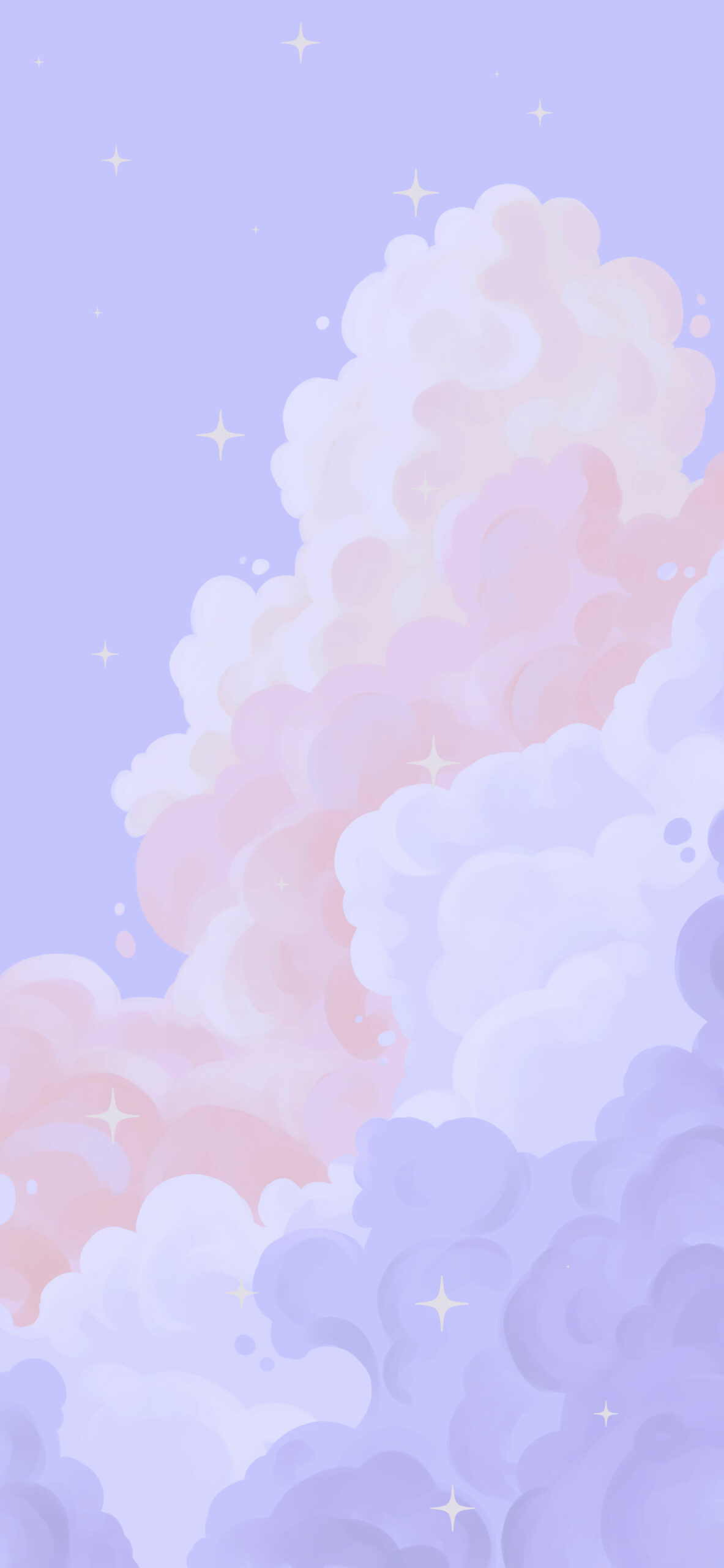 aesthetic clouds purple background