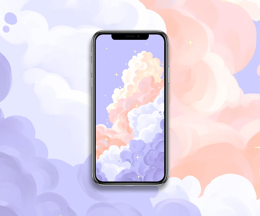 aesthetic clouds purple wallpapers collection