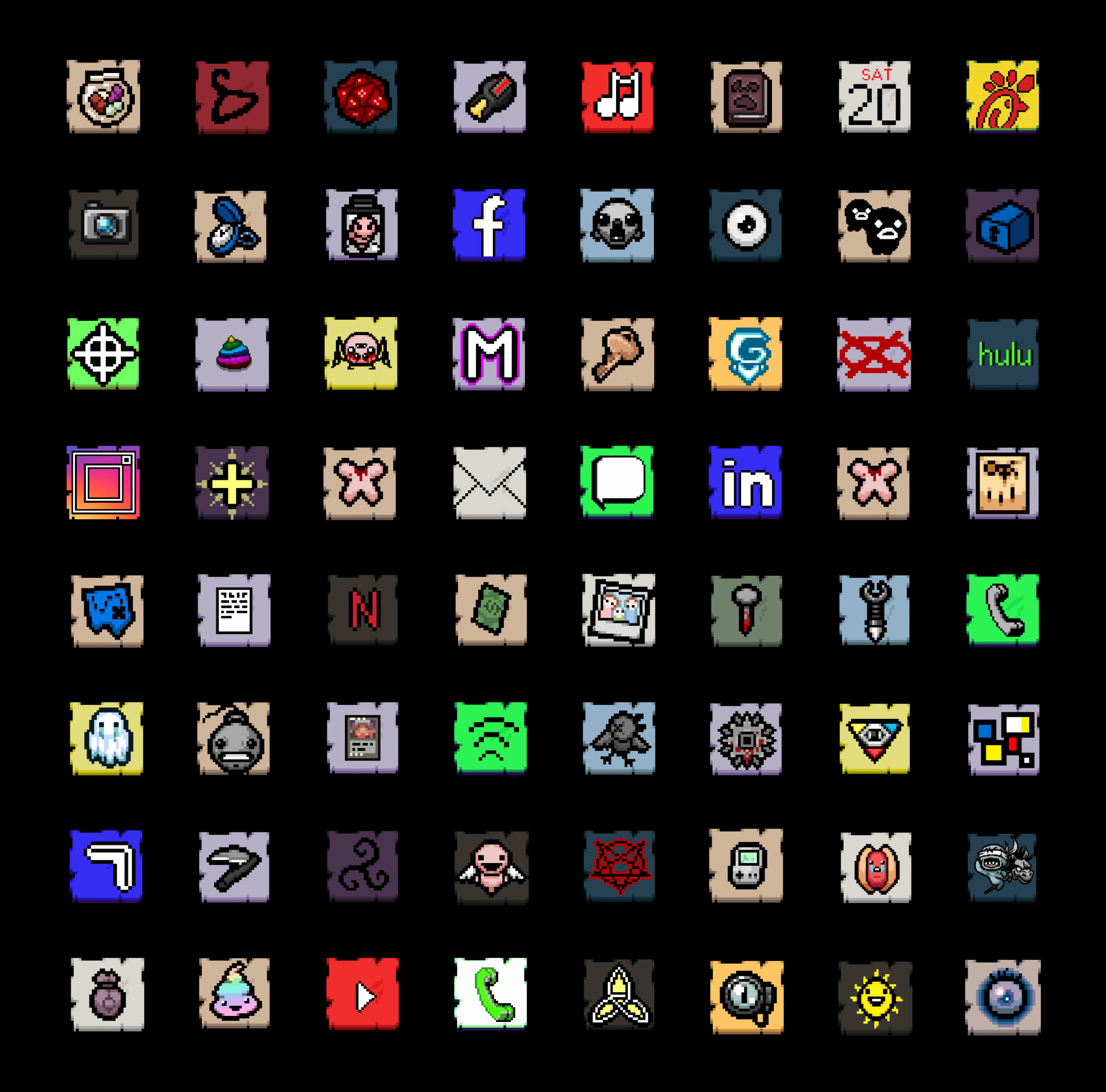 binding of isaac rebirth app icons pack preview 2