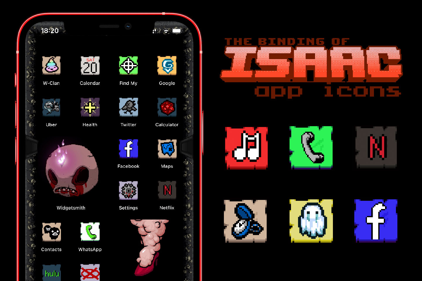 binding of isaac rebirth app icons pack