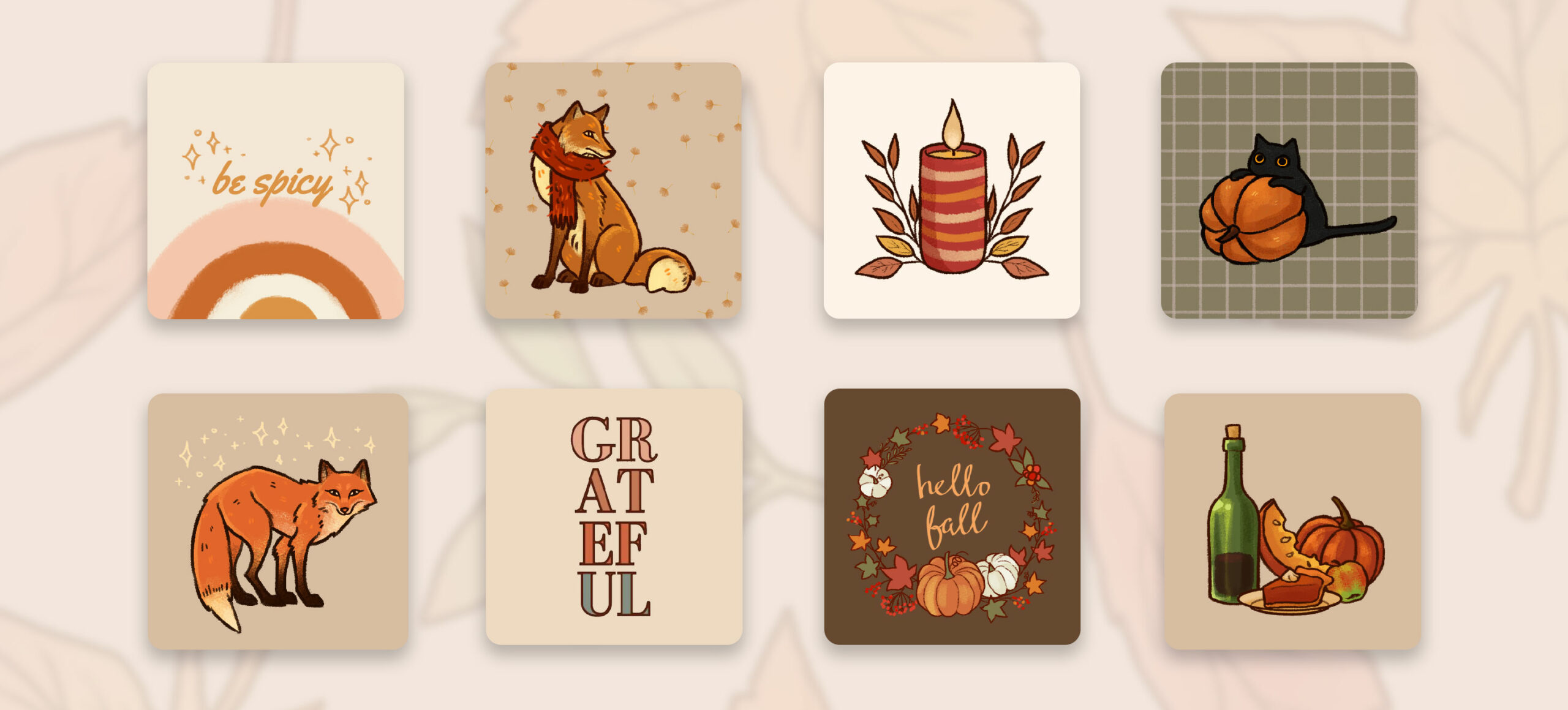 fall aesthetic widgets pack preview 5