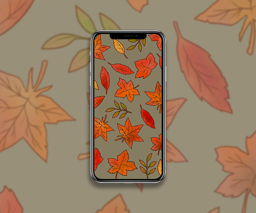 fall leaves green wallpapers collection