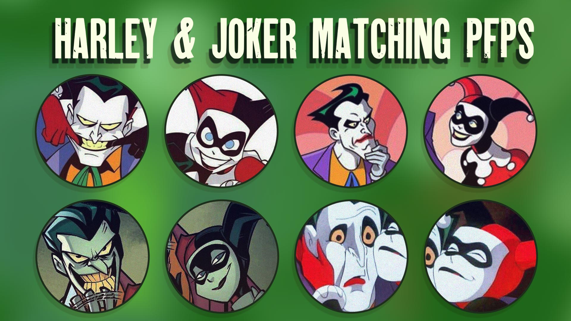 Harley Quinn Joker Matching PFPS