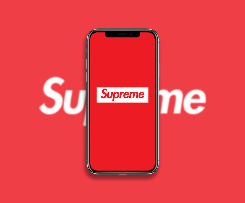 supreme logo red wallpapers collection