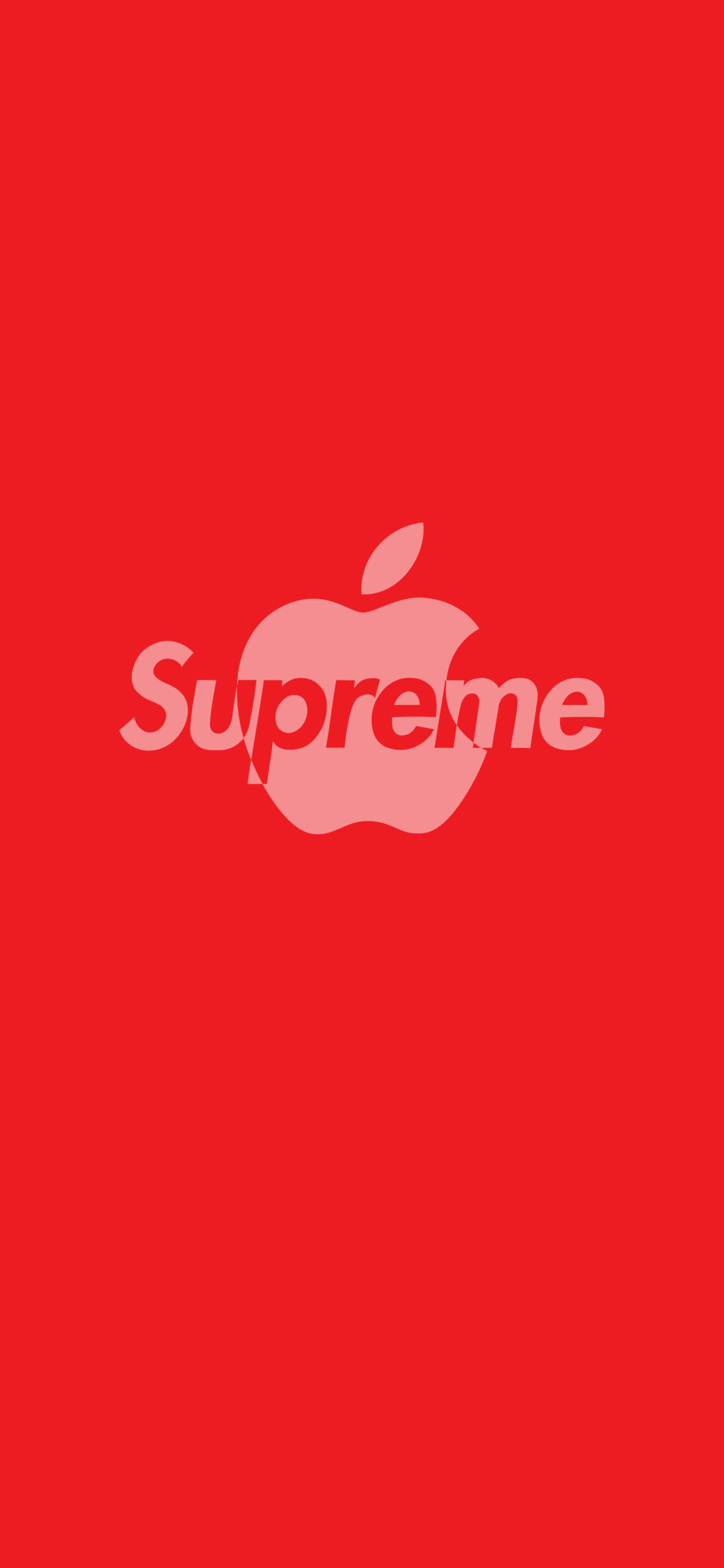 supreme x apple red background