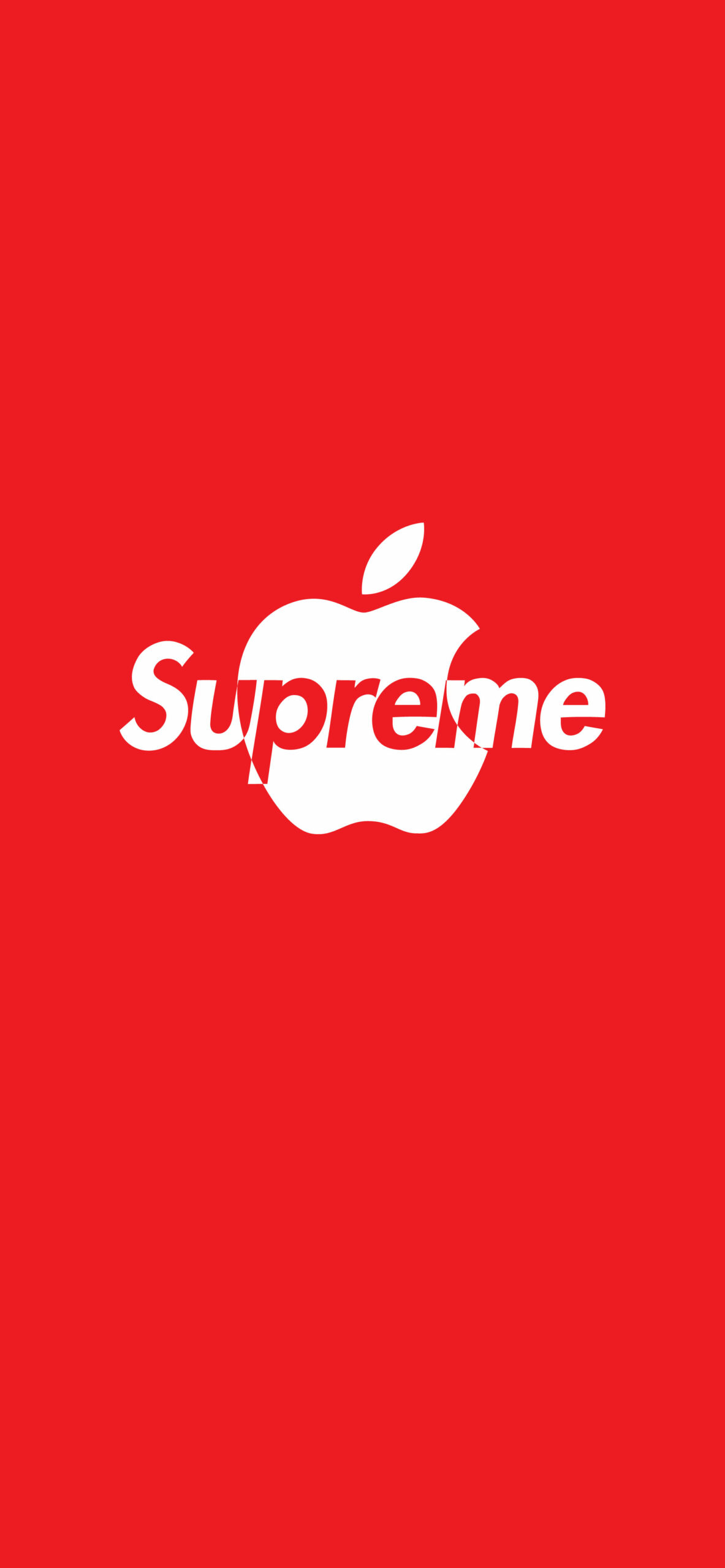 supreme x apple red wallpaper