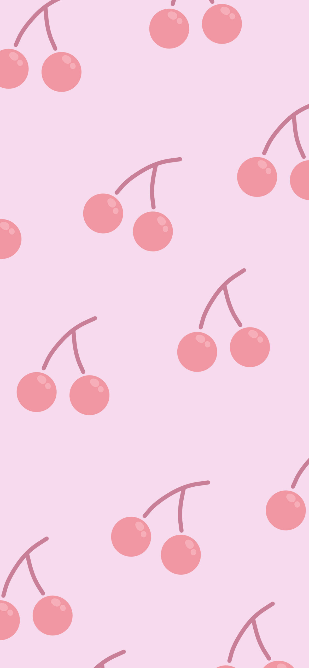 cherries pink background