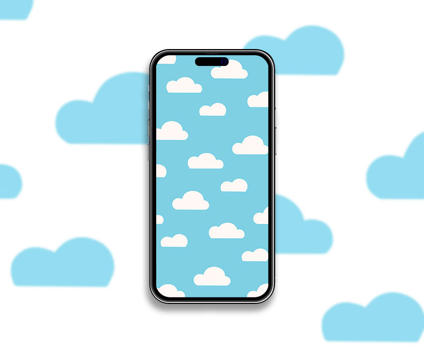 collection de fonds d’écran bleus à motif de nuages