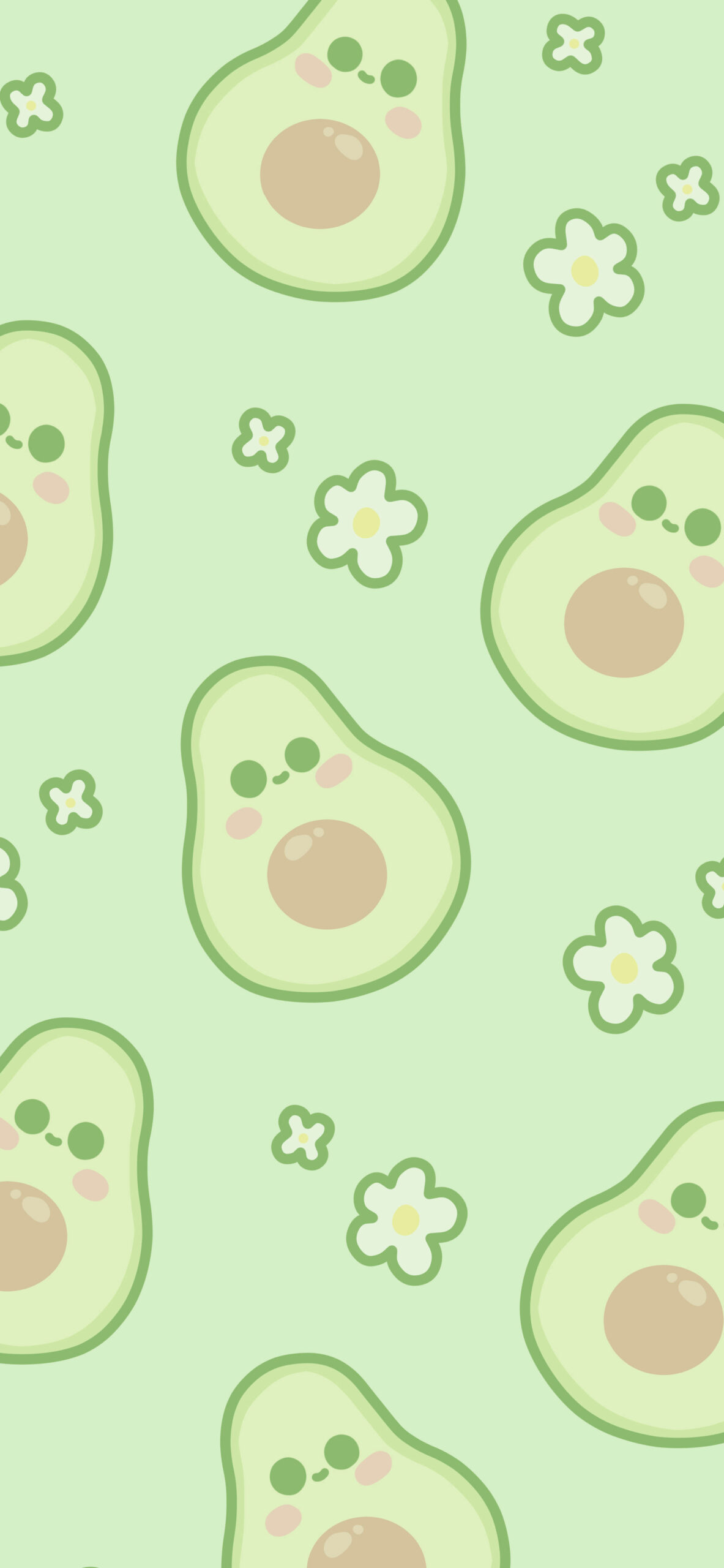 cute avocado green background