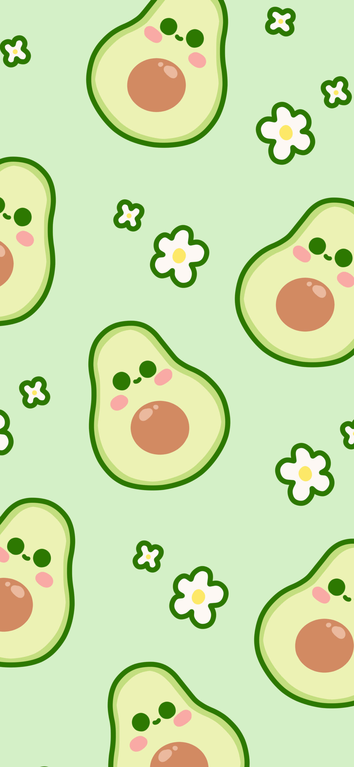cute avocado green wallpaper