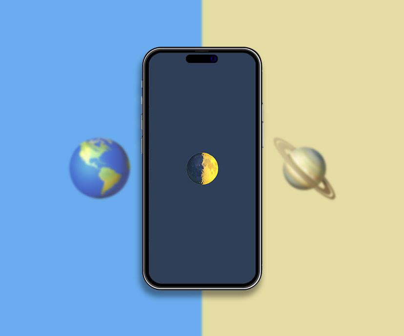 earth moon saturn aesthetic emoji wallpapers collection