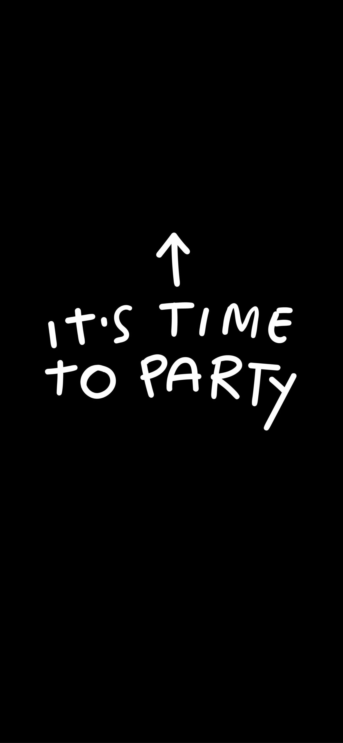 its time to party black wallpaper