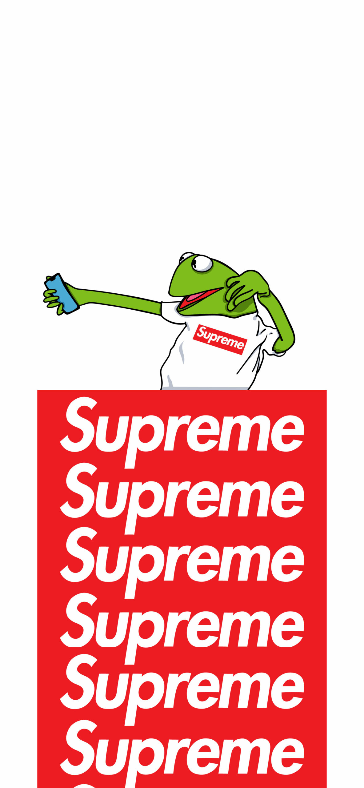kermit the frog supreme white wallpaper 2