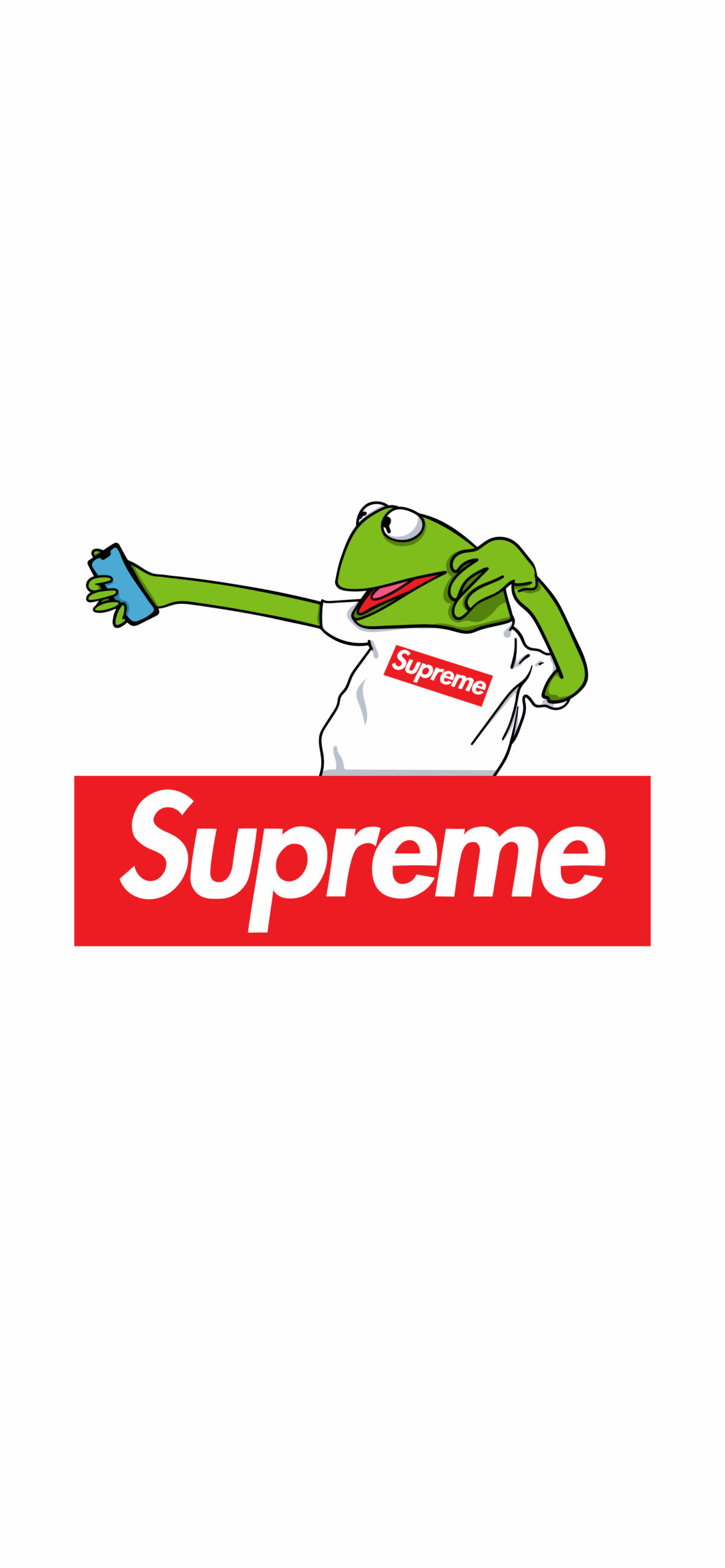 kermit the frog supreme white wallpaper
