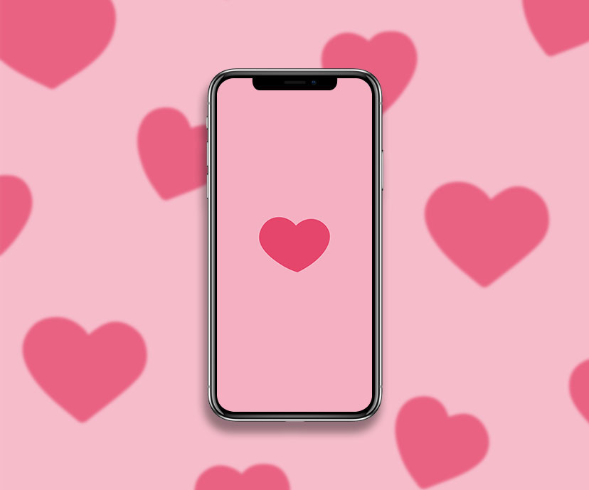 Love Hearts Pattern Pink Wallpaper - Aesthetic Heart Wallpaper 4k