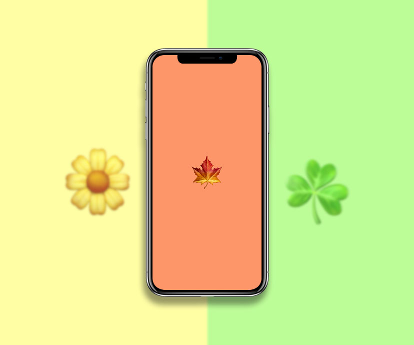 maple leaf shamrock blossom aesthetic emoji wallpapers collection