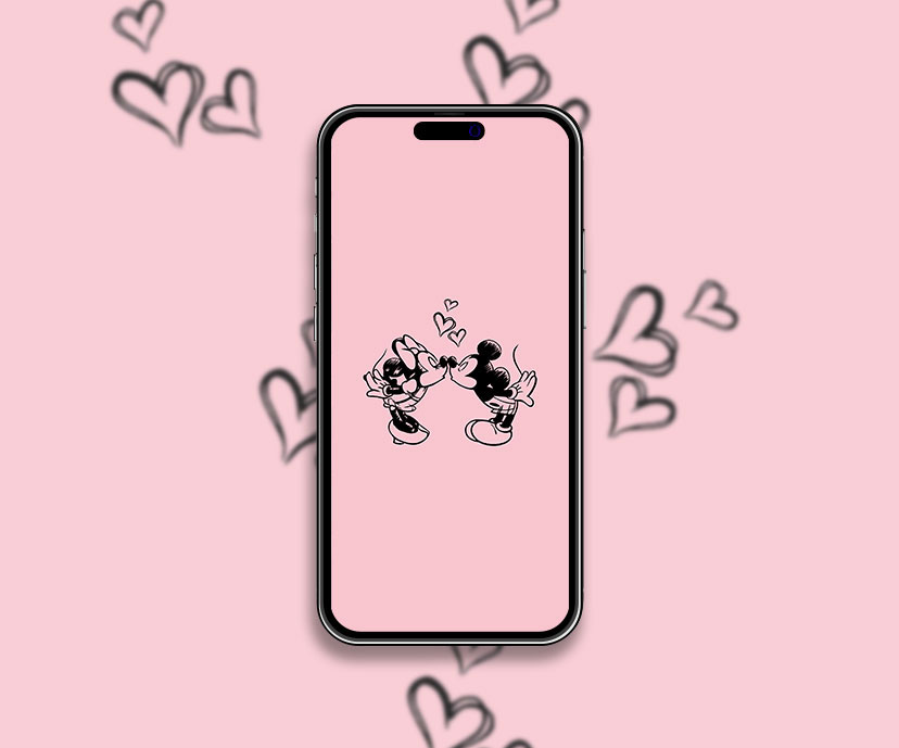 Mickey & Minnie Mouse Pink Wallpapers - Pink Aesthetic Wallpaper