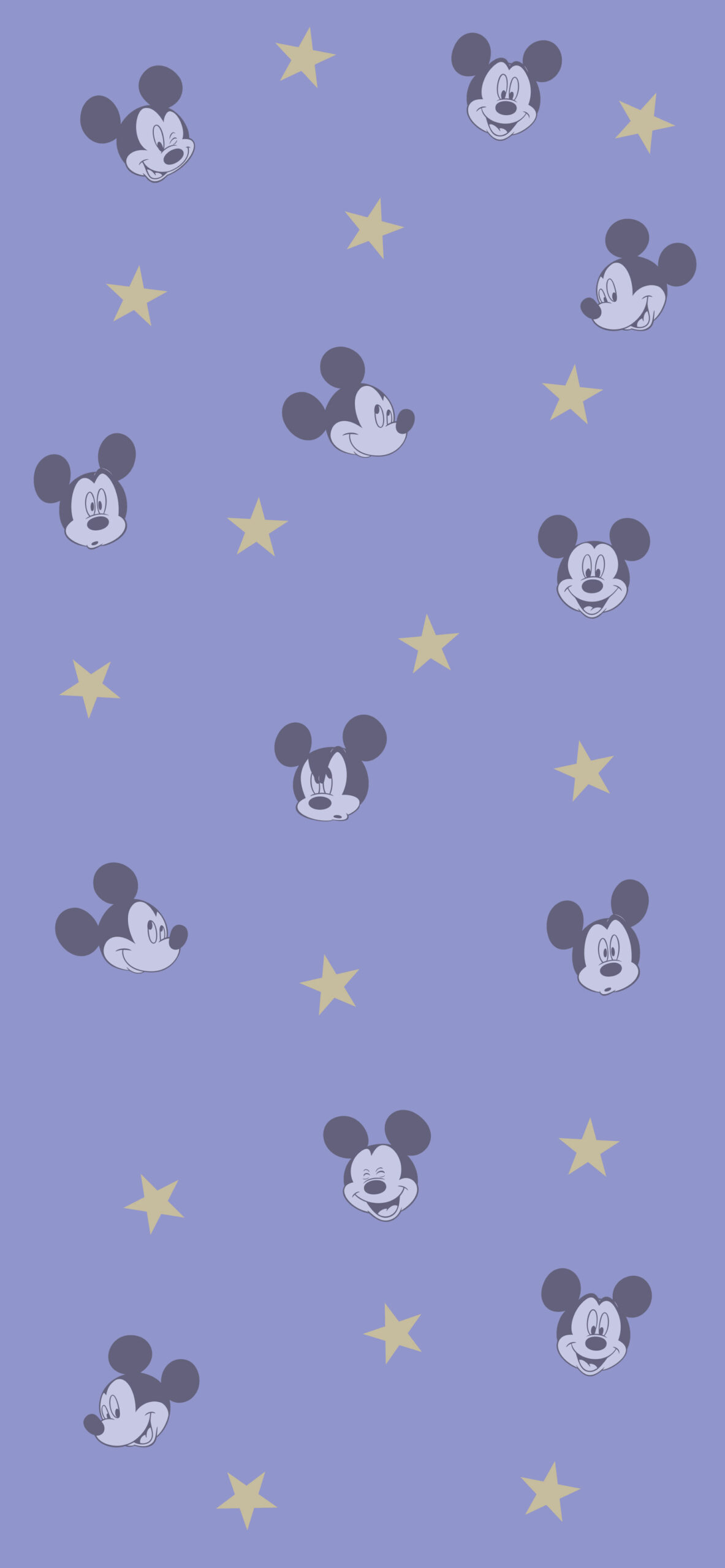 mickey mouse stars pattern purple bckground