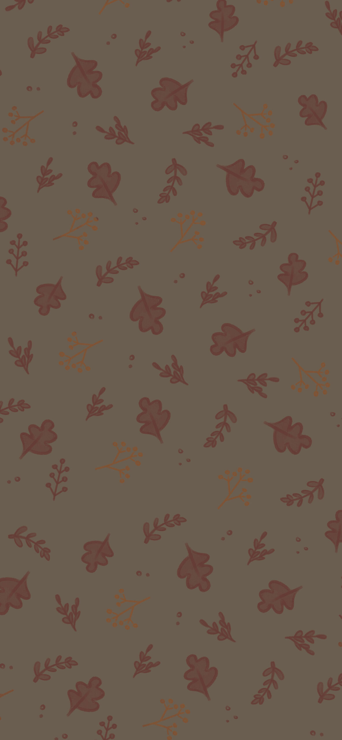 oak leaves brown background