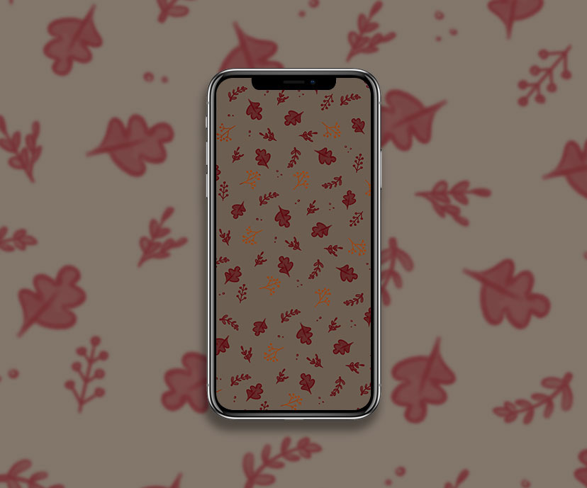 oak leaves brown wallpapers collection