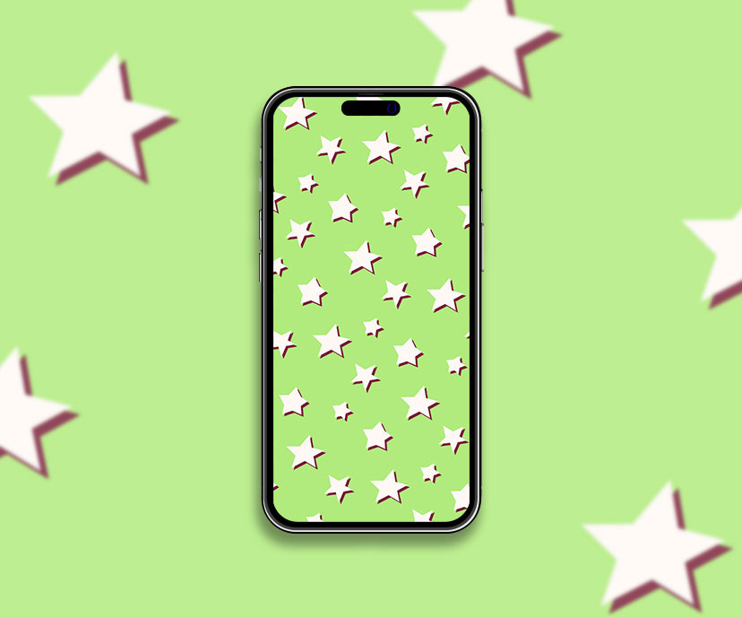 stars pattern green wallpapers collection