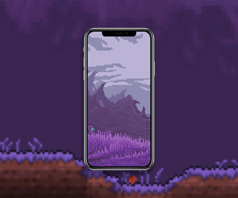 terraria purple home screen wallpapers collection