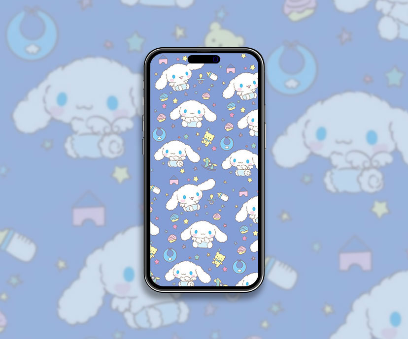 cinnamoroll blue pattern wallpapers collection