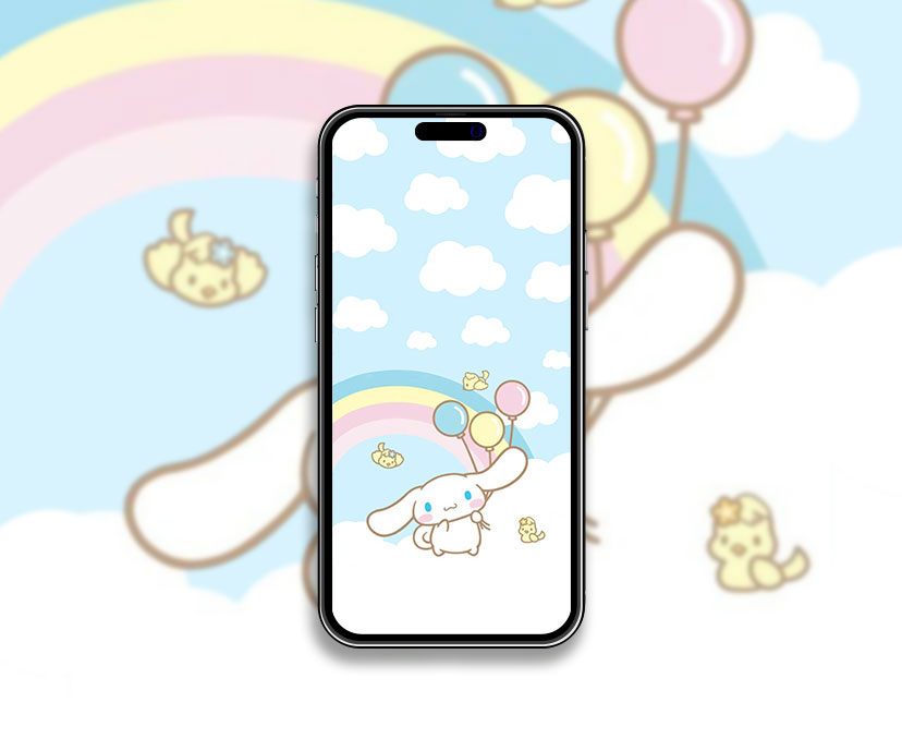 cinnamoroll rainbow light blue wallpapers collection