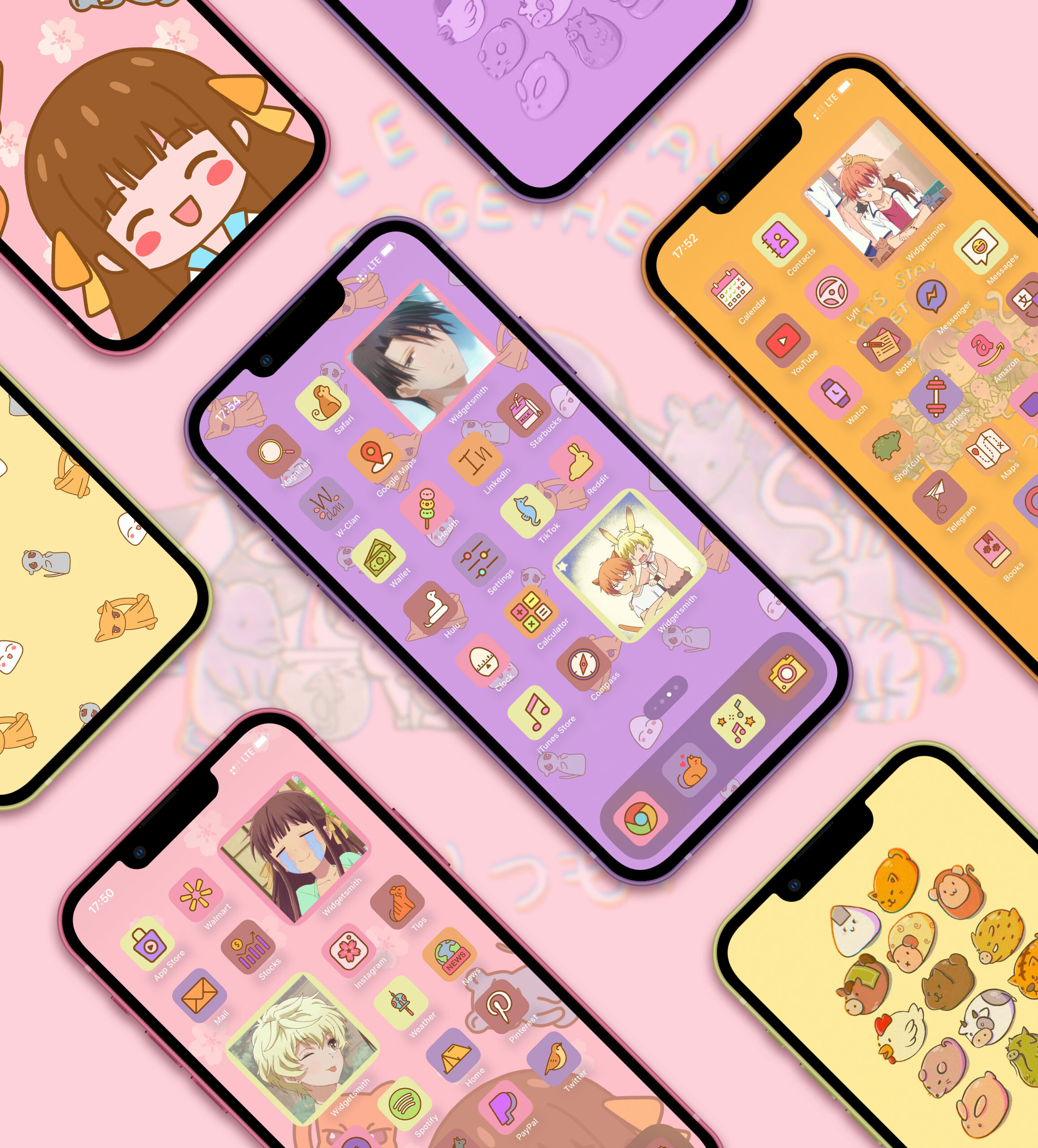 cute fruits basket app icons pack preview 1
