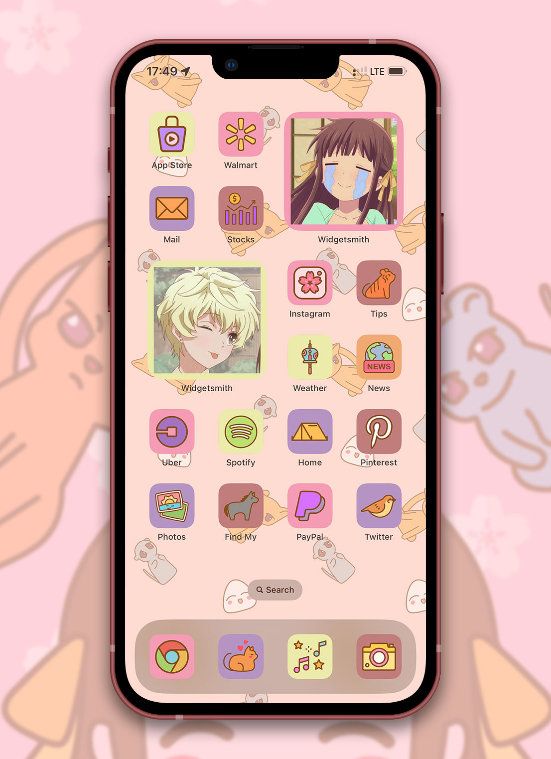 Cute Fruits Basket App Icons iPhone - Aesthetic Anime App Icons