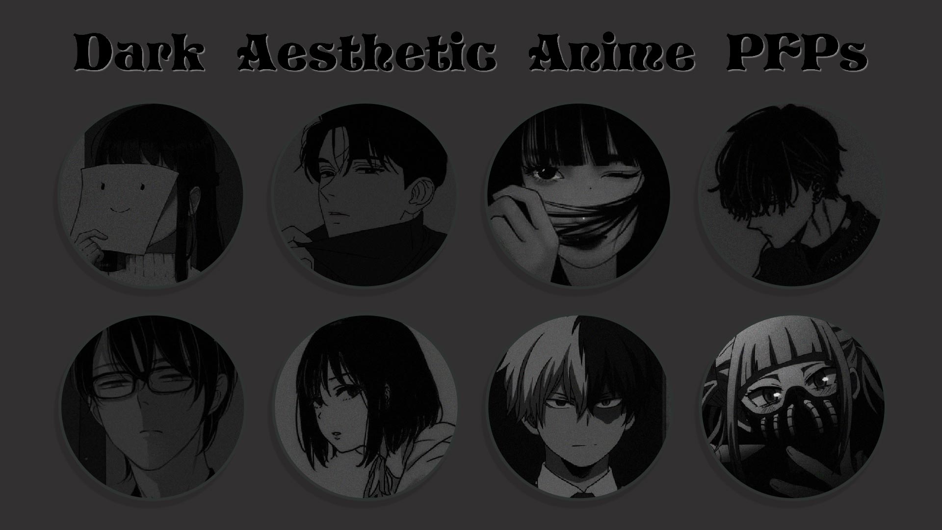 render #anime #animegirl #aesthetic #dark #bw #freetoedit - Dark Aesthetic  Anime Girl, HD Png Download , Transparent Png Image - PNGitem