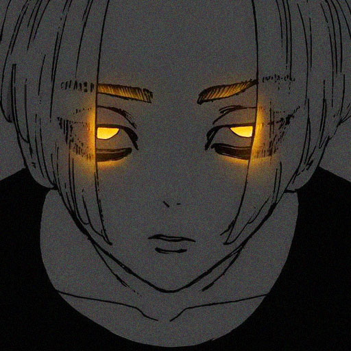 dark anime glowing eyes pfp 11