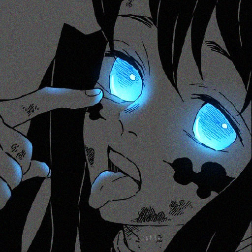 dark anime glowing eyes pfp 16