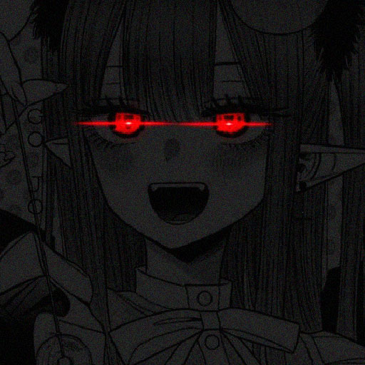 dark anime glowing eyes pfp 17