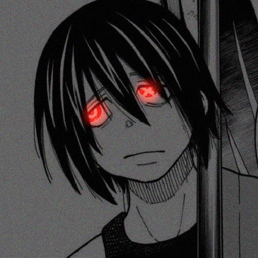 dark anime glowing eyes pfp 24