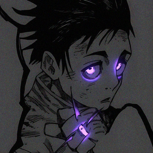 dark anime glowing eyes pfp 5