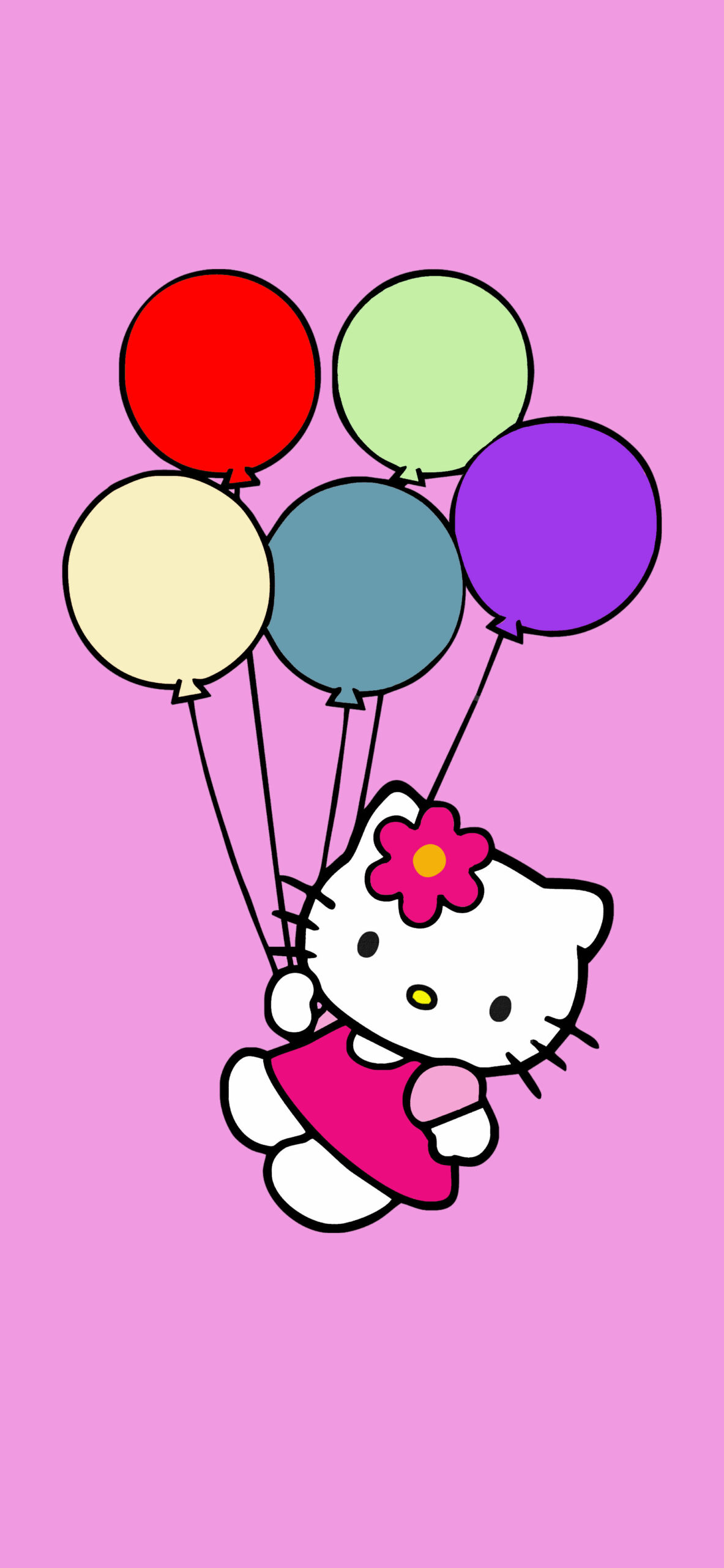 hello kitty balloons pink wallpaper 2