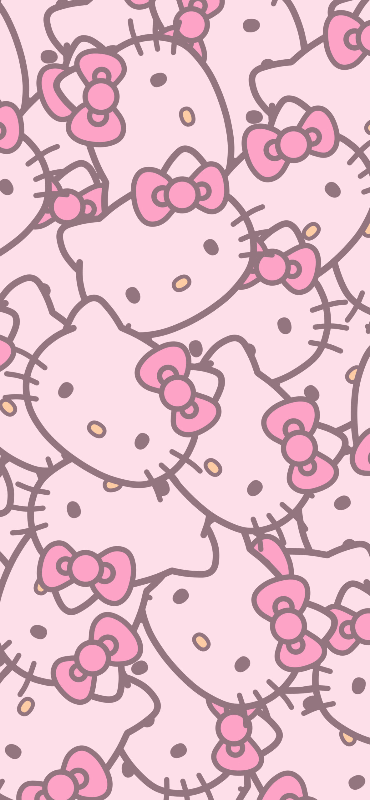 hello kitty face pattern background