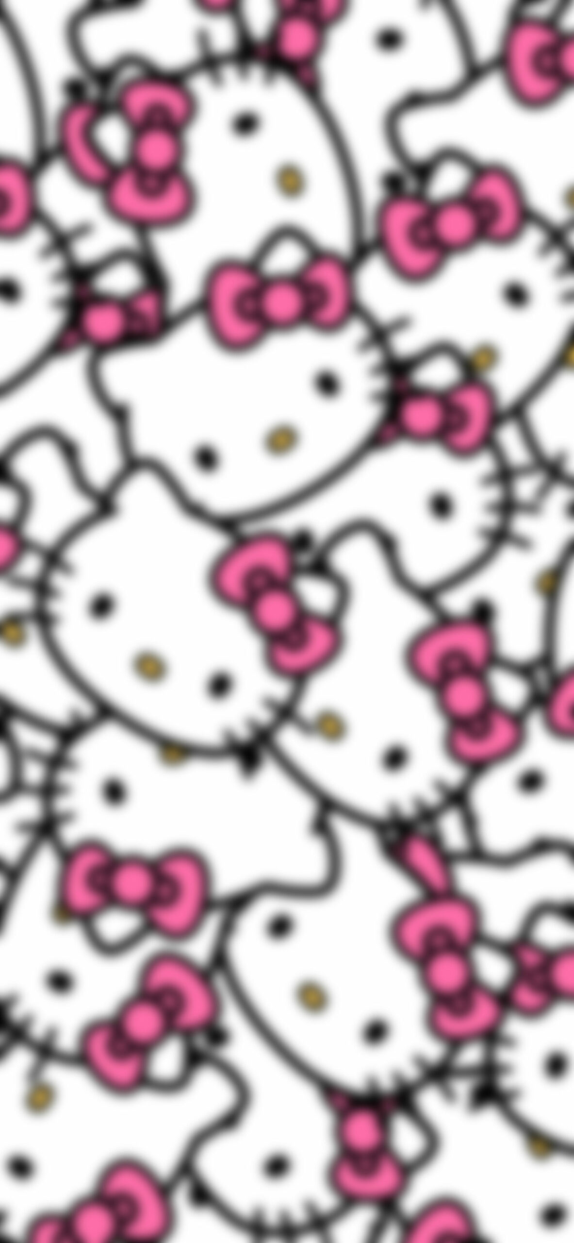 hello kitty face pattern blur wallpaper