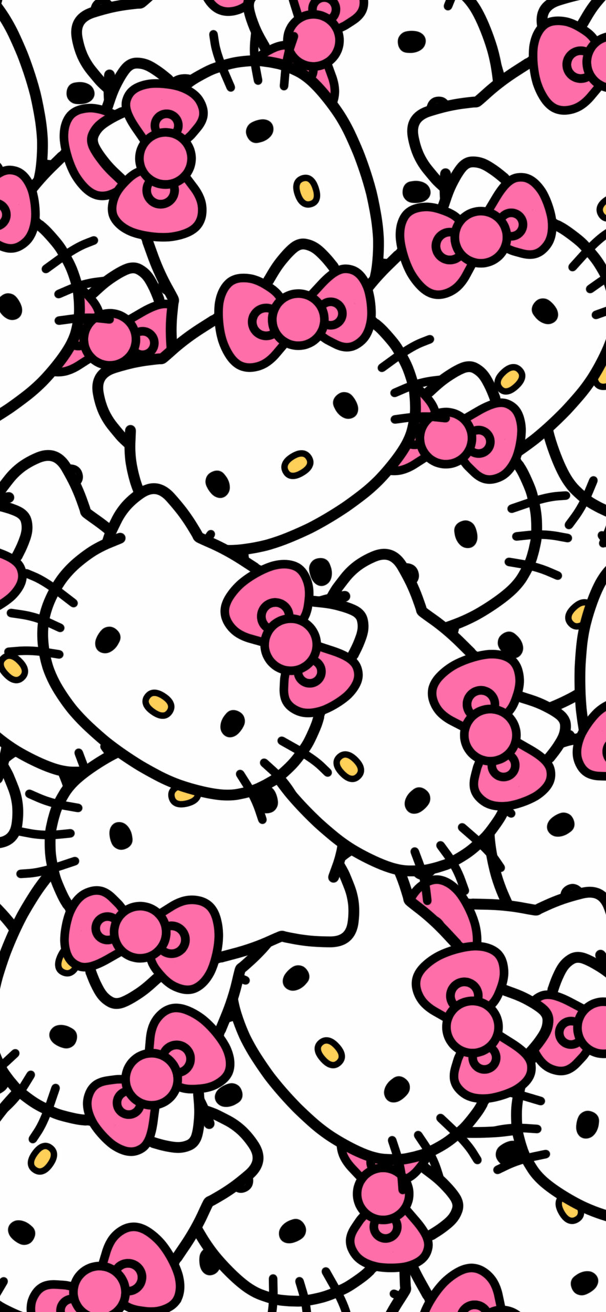 hello kitty face pattern wallpaper