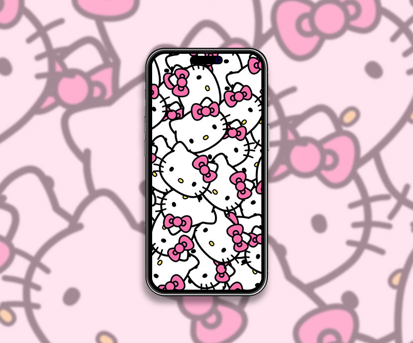 hello kitty face pattern wallpapers collection