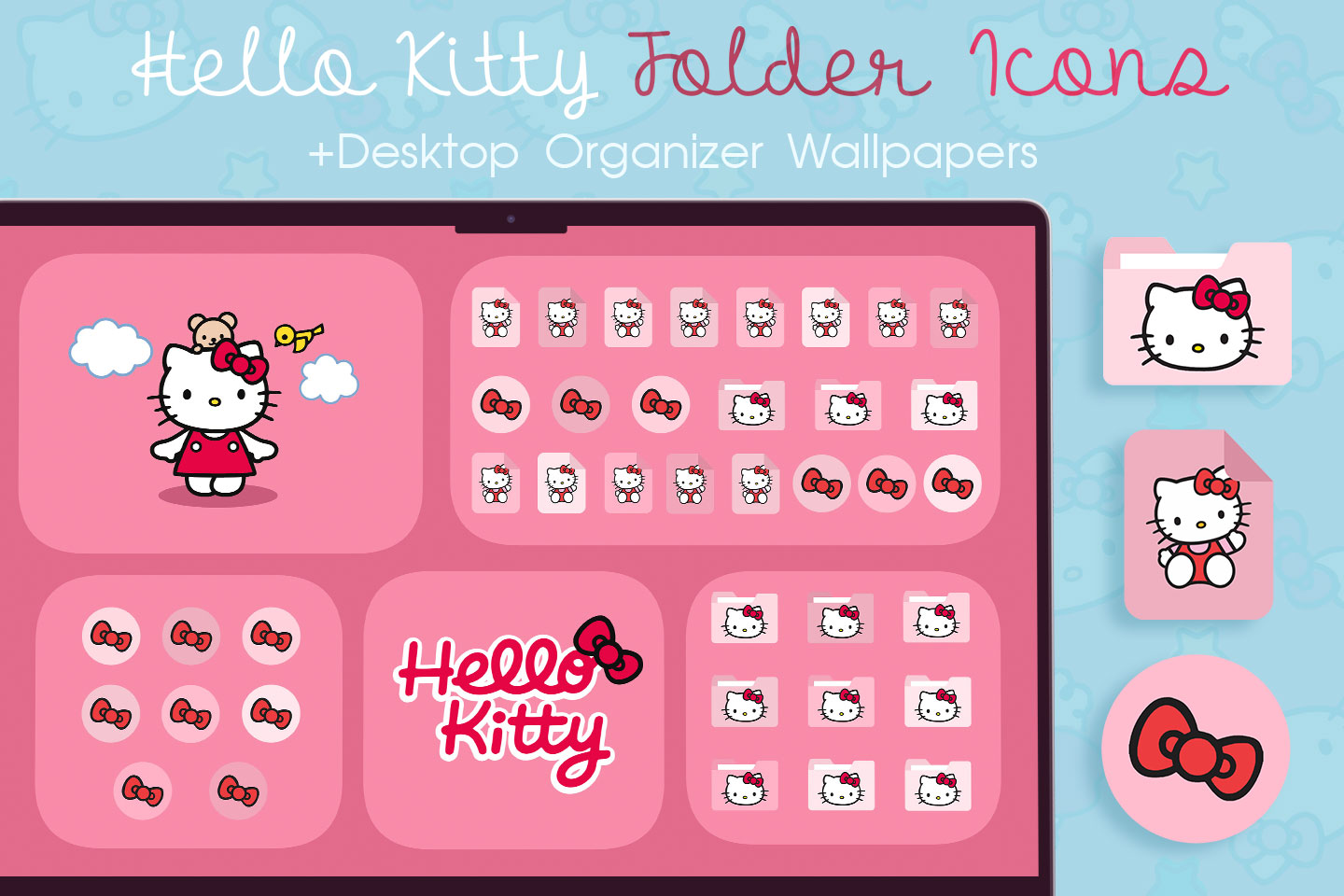 Paquete de iconos de la carpeta Hello Kitty